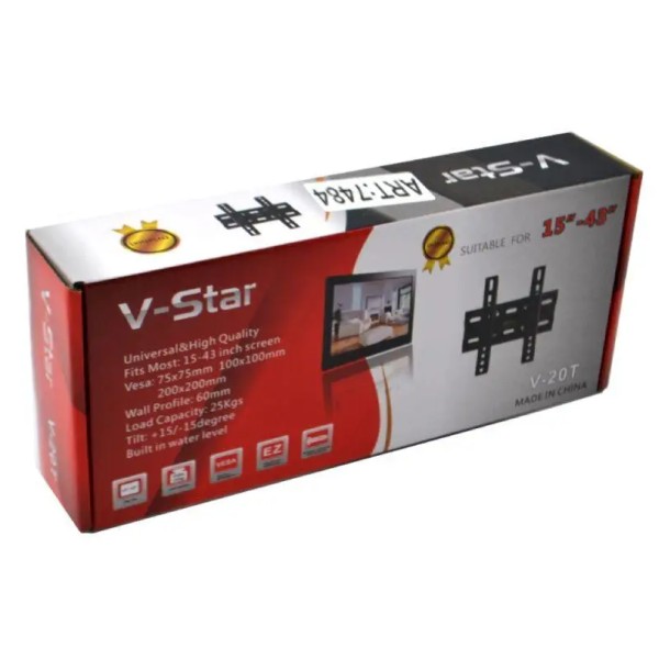 Кріплення для телевізора V-Star CH 20T 15-43 дюйми чорне generic
