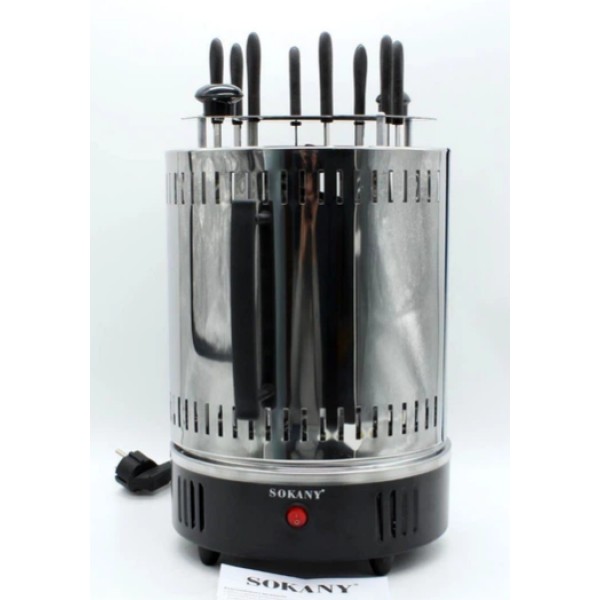 Електрошашличниця SK-6113 1500 Вт 8 шампурів сіра generic