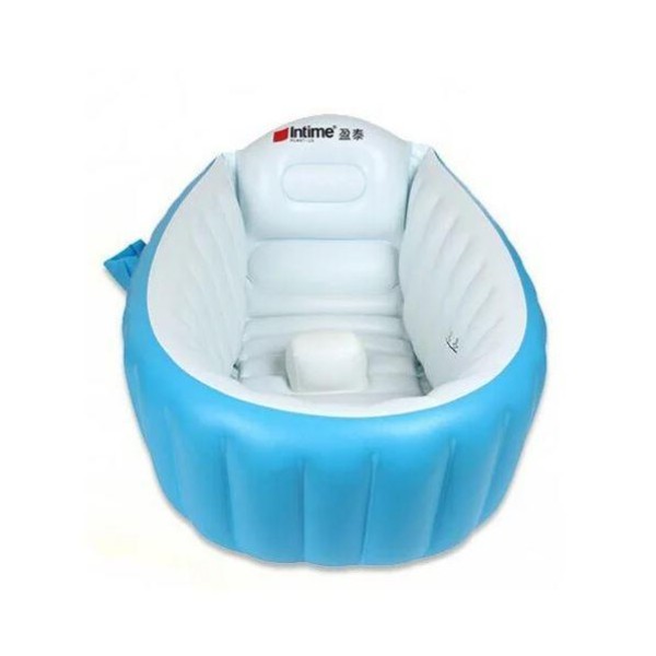 Ванночка дитяча надувна Intime JS033 з насосом синя generic