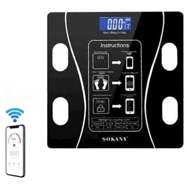 Ваги підлогові Sokany SK-19019 180кг чорні Sokany