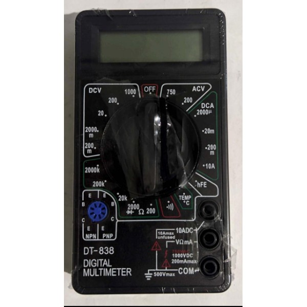Мультиметр Digital DT-838 багатофункціональний із захистом чорний generic