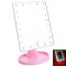 Дзеркало для макіяжу Large LED Mirror 20 світлодіодів рожеве generic