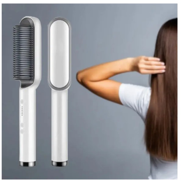 Гребінець-випрямляч HQT-909B керамічний чорний Fast Hair Straightener