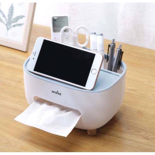 Настольный органайзер салфетница Tissue Box голубой generic