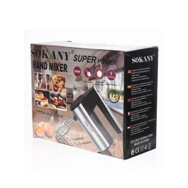 Миксер Sokany CX-6619 300 Вт 5 скоростей стальной Sokany