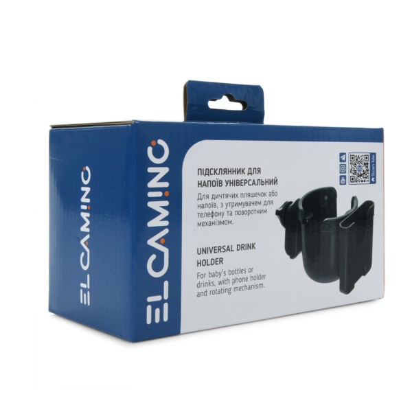 Подстаканник El Camino с держателем телефона черный el camino