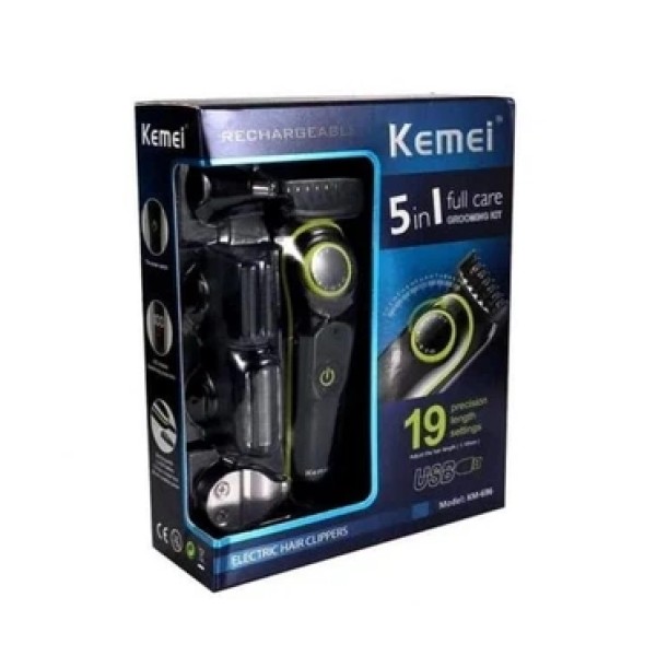 Машинка для стрижки Kemei KM-696 стайлер 5в1 черный Kemei