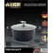 Кастрюля Benson BN-391 мрамор 2.5 л 16 см черная Benson