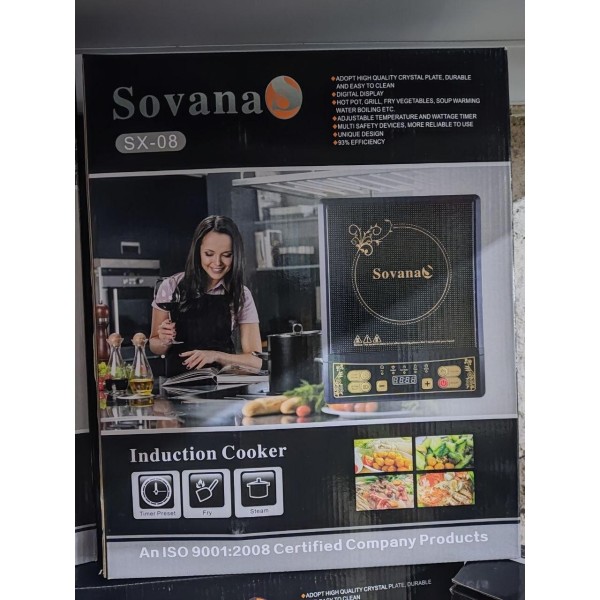 Індукційна плита Sovana 2200 Вт склокераміка чорна Sovana