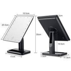 Дзеркало для макіяжу Large LED Mirror 20 світлодіодів чорне