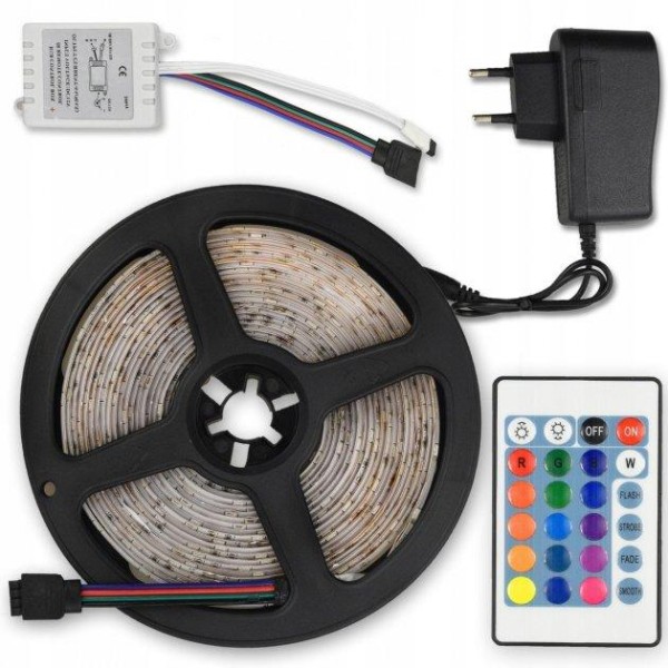Стрічка світлодіодна LED 3528 RGB комплект 5 метрів generic