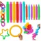 Набор сенсорных трубок Pop Tubes 12 штук разноцветные generic