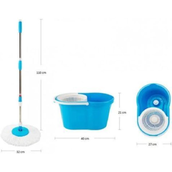 Швабра с ведром Spin MOP 360 турбо отжим микрофибра generic