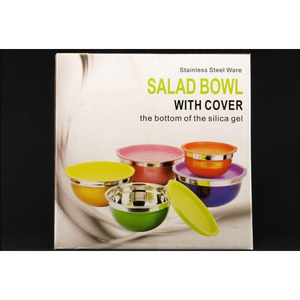 Набір салатниць Salad Bowl 5 штук нержавіюча сталь Salad Bowl