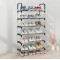 Полиця для взуття Shoe Rack 6 ярусів металева чорна generic