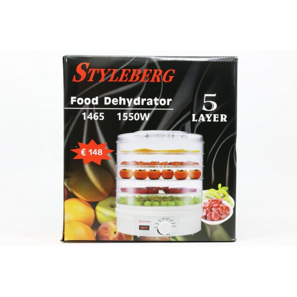 Сушилка Styleberg для фруктов и овощей 5 уровней белая styleberg