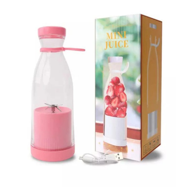 Блендер портативний A-plus Mini Juice 380 мл рожевий A-Plus