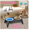 Двойная складная миска на подставке Pet Bowl Set серая generic