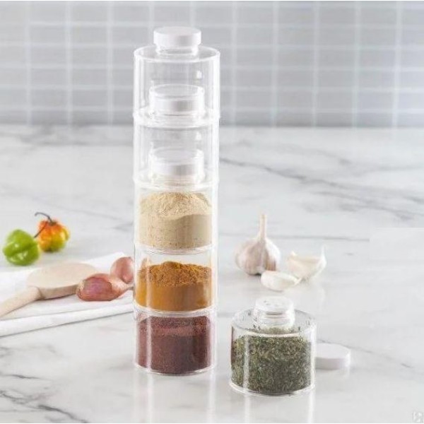 Набор для специй Spice Tower 6 шт прозрачный Spice Tower