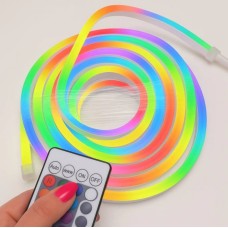 Неоновая LED лента 3 м RGB Bluetooth с пультом IP68