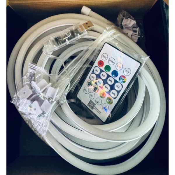 Неонова LED стрічка 3 м RGB Bluetooth з пультом IP68 generic