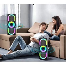 Колонка WSJAR E-4203 Bluetooth 5.1 з LED підсвічуванням чорна