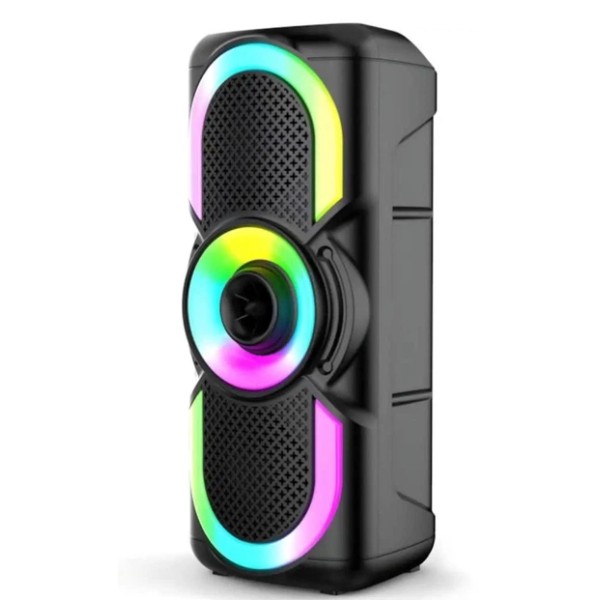Колонка WSJAR E-4203 Bluetooth 5.1 з LED підсвічуванням чорна WSJAR