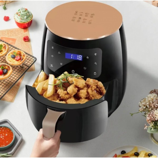 Аэрофритюрница Maxtop мощностью 2400 Вт чаша 6 л черная Maxtop