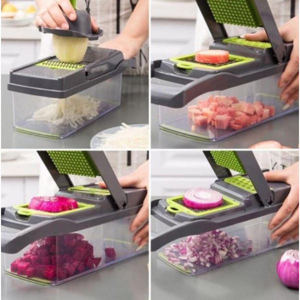 Овочерізка ручна Veggie Slicer 14 в 1 мультислайсер generic
