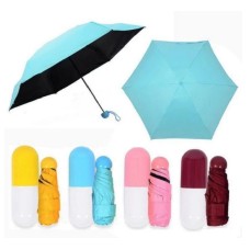 Мини зонт Capsule Umbrella в чехле капсуле 95 см голубой
