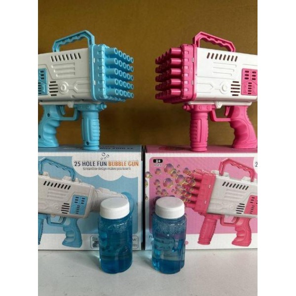 Пистолет для мыльных пузырей Bubble Gun 25 отверстий generic