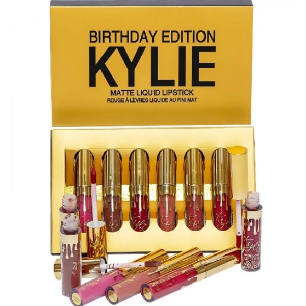 Набор матовых помад Kylie Birthday Edition 6 цветов стойкий Kylie