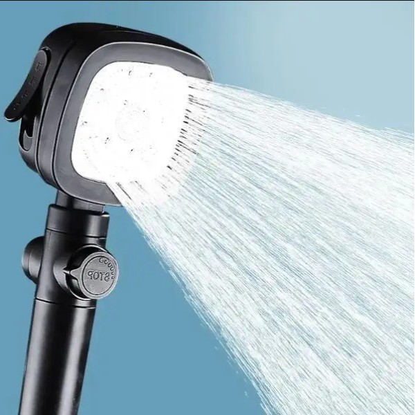 Насадка для душу Shower Head високого тиску чорна generic