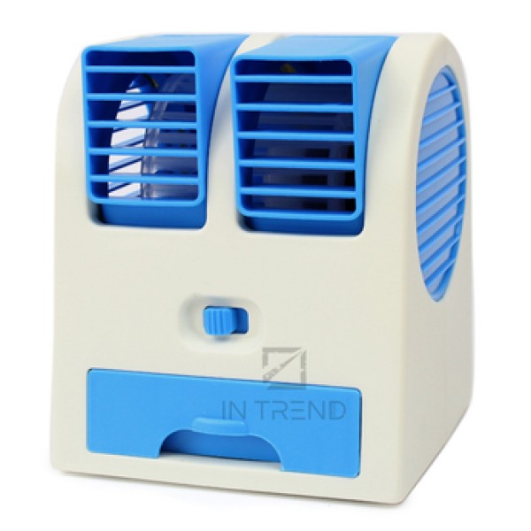 Міні вентилятор Fan er настільний USB біло-синій Fan Cooler