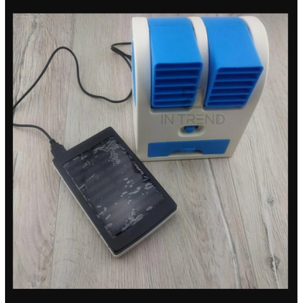 Міні вентилятор Fan er настільний USB біло-синій Fan Cooler