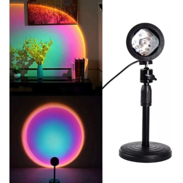 Лампа Sunset Lamp проекційна ефект заходу чорна generic