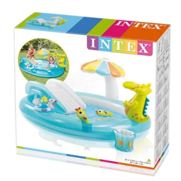 Ігровий центр Intex Алігатор 201х170х84 см з гіркою кольоровий Intex