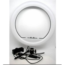 Кольцевая LED лампа YQ 26 см с держателем черная