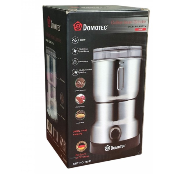 Кавомолка Domotec MS-7114 ротаційна 200 Вт срібляста Domotec