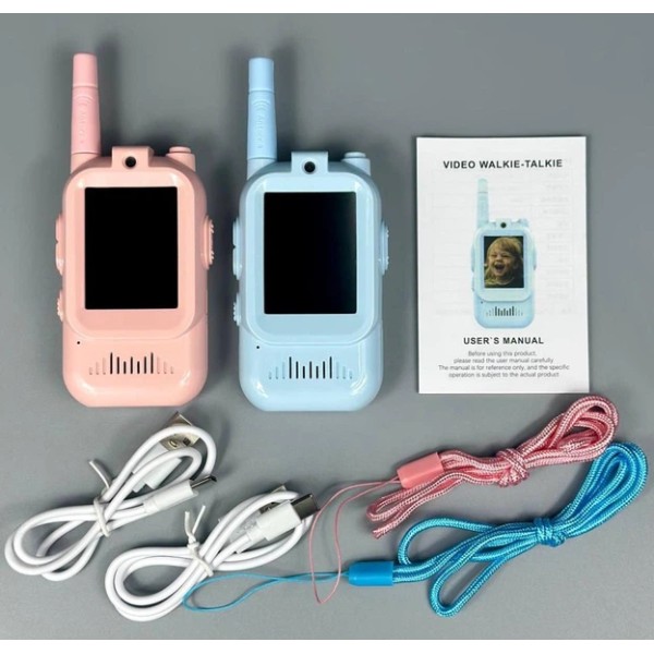 Дитяча відеорація Video Walkie Talkie HD камера рожева generic