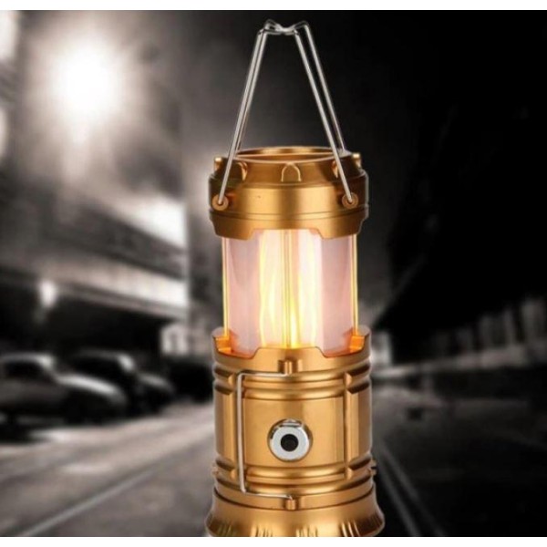 Фонарь кемпинговый Luxury XF-5800 с солнечной панелью черный Luxury