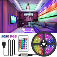 Світлодіодна rgb стрічка 5050 5 м з пультом керування usb