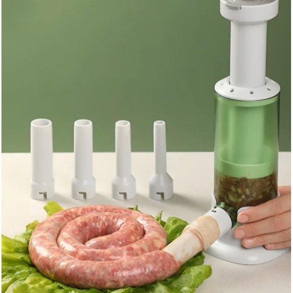 шприц для колбасы ручной 4 в 1 белый generic
