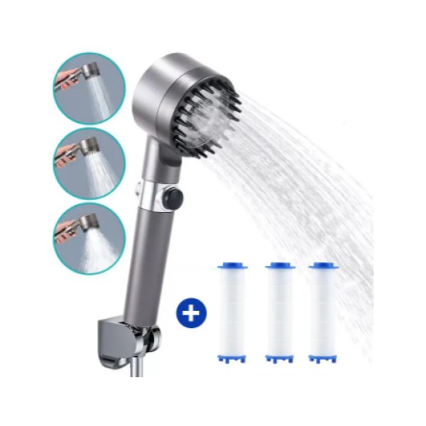 Лійка для душу Turbocharged Shower Head 3 режими хром generic