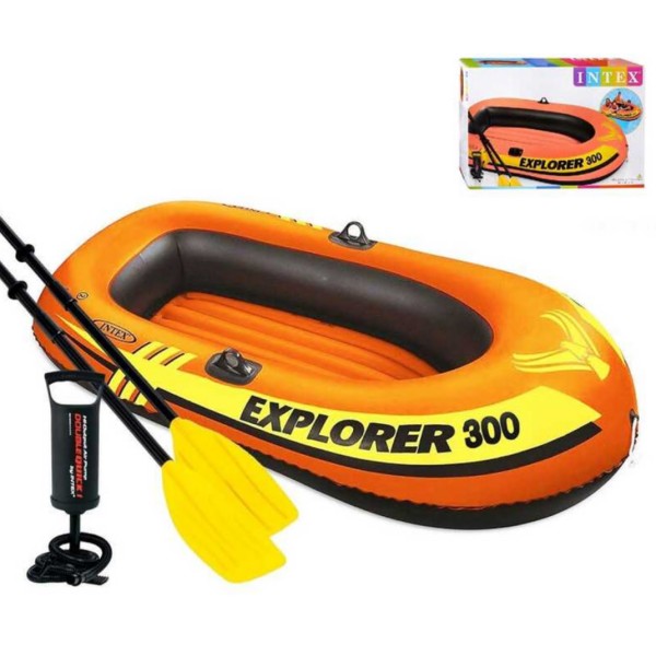 Лодка надувная Explorer 300 211х117х41 см оранжевая generic