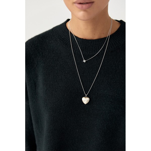 Кофта женская хлопковая оверсайз с разрезами черная Lurex