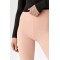 Лосины женские трикотажные эластичные в рубчик персиковые Lurex