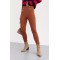 Лосини жіночі трикотажні з гудзиками коричневі Lurex