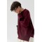 Джемпер женский хлопковый с разрезами бордовый Lurex