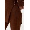 Костюм женский вязаный оверсайз в рубчик коричневый Lurex